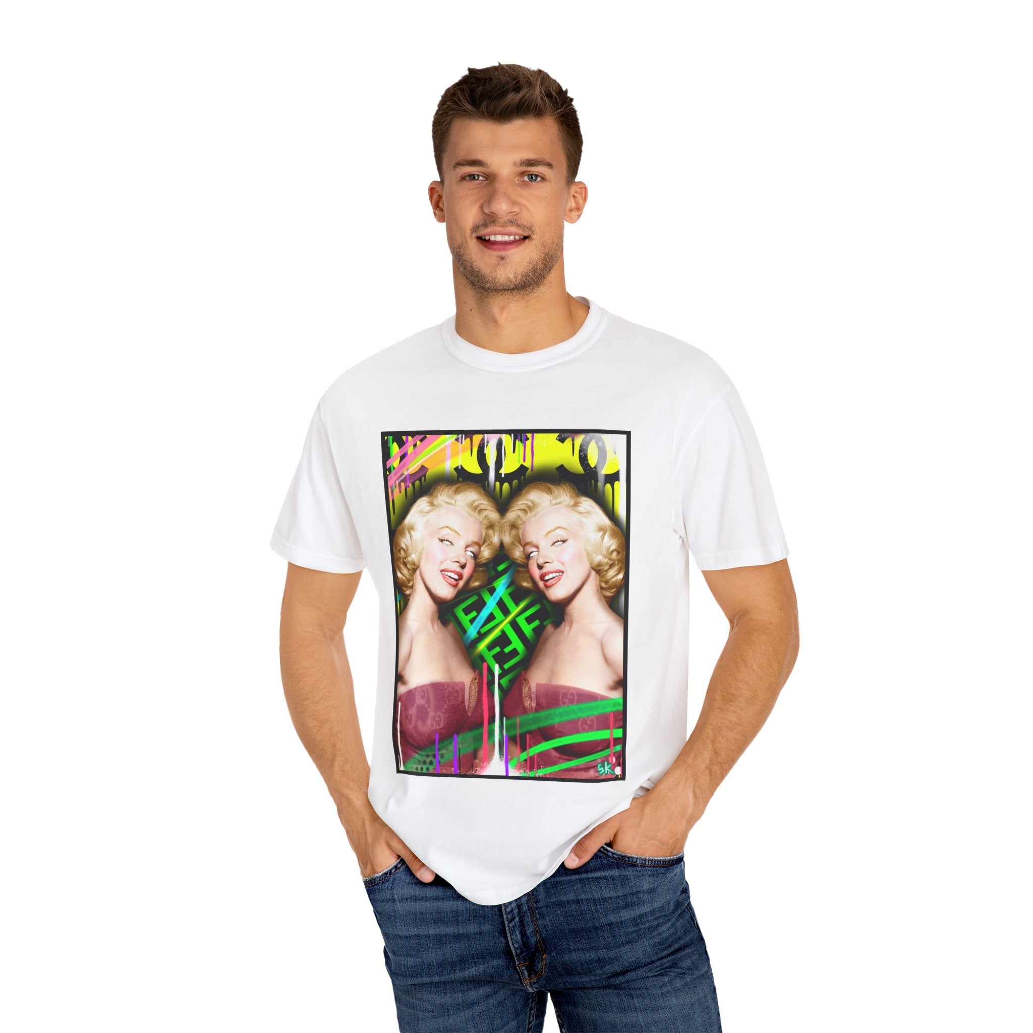 Marylin Monroe Double T Shirt - Sean Keith Art