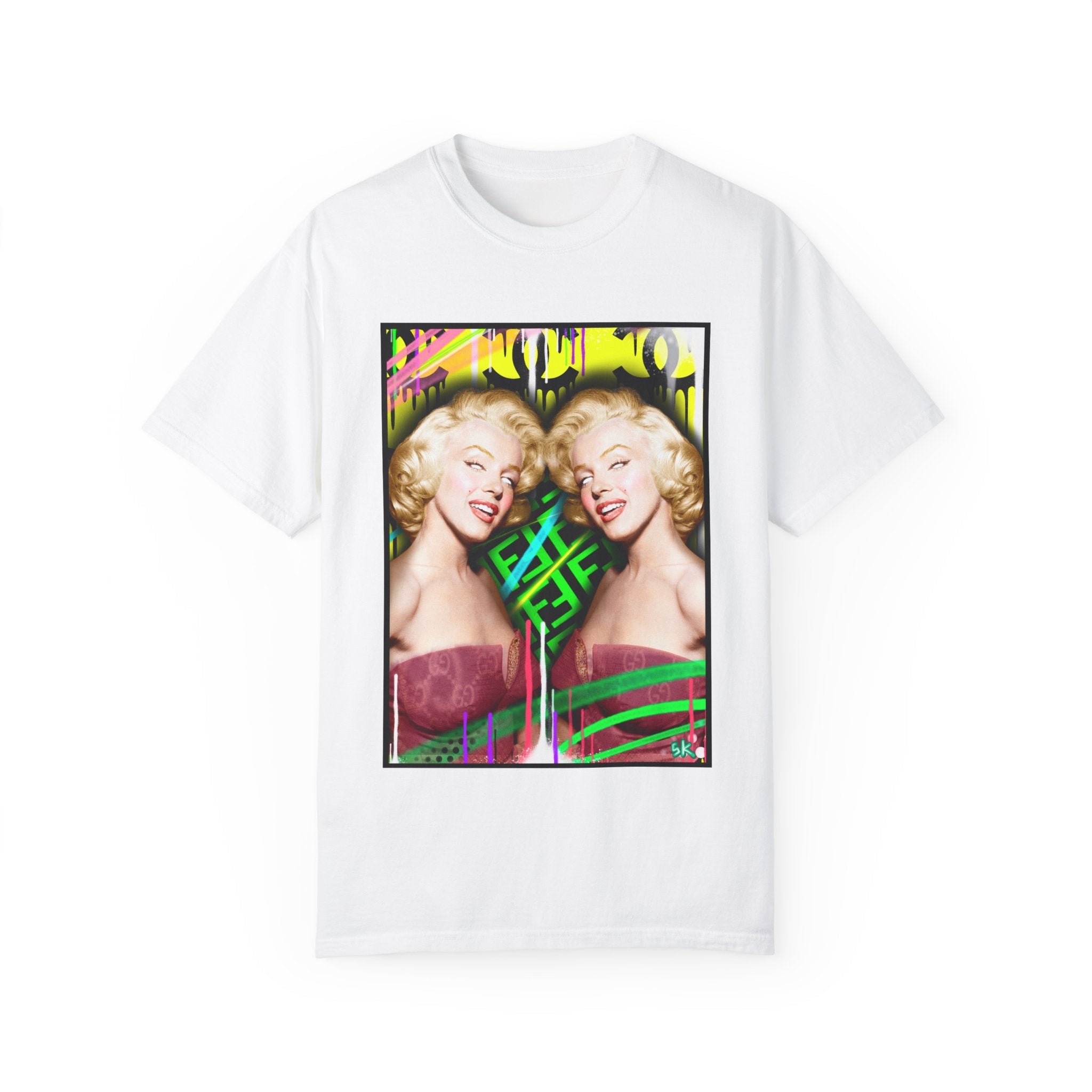 Marylin Monroe Double T Shirt - Sean Keith Art