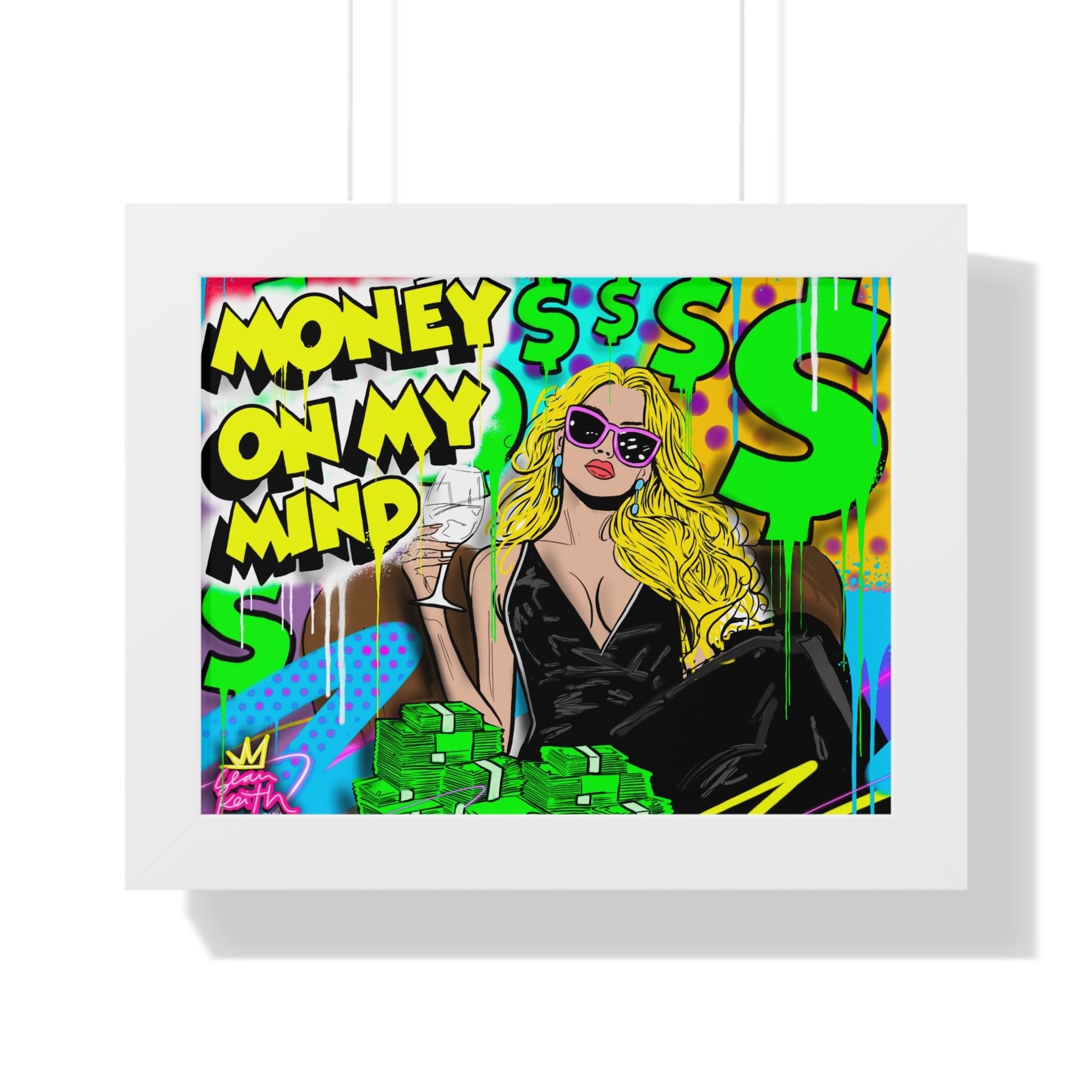 Money on My Mind Framed Poster - Sean Keith Art