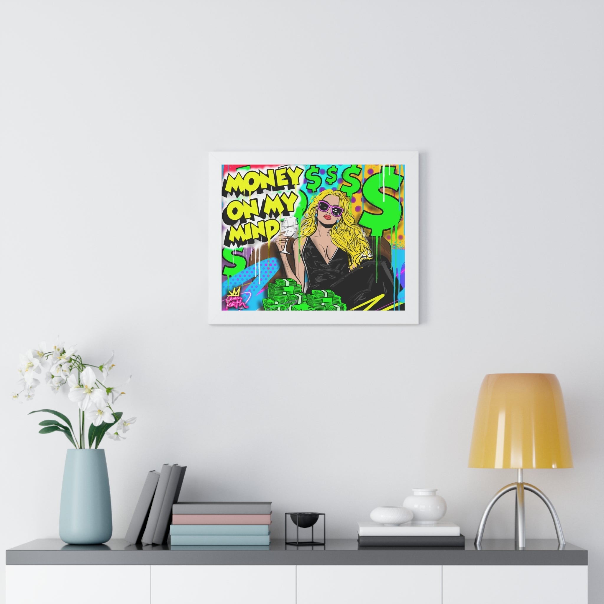 Money on My Mind Framed Poster - Sean Keith Art