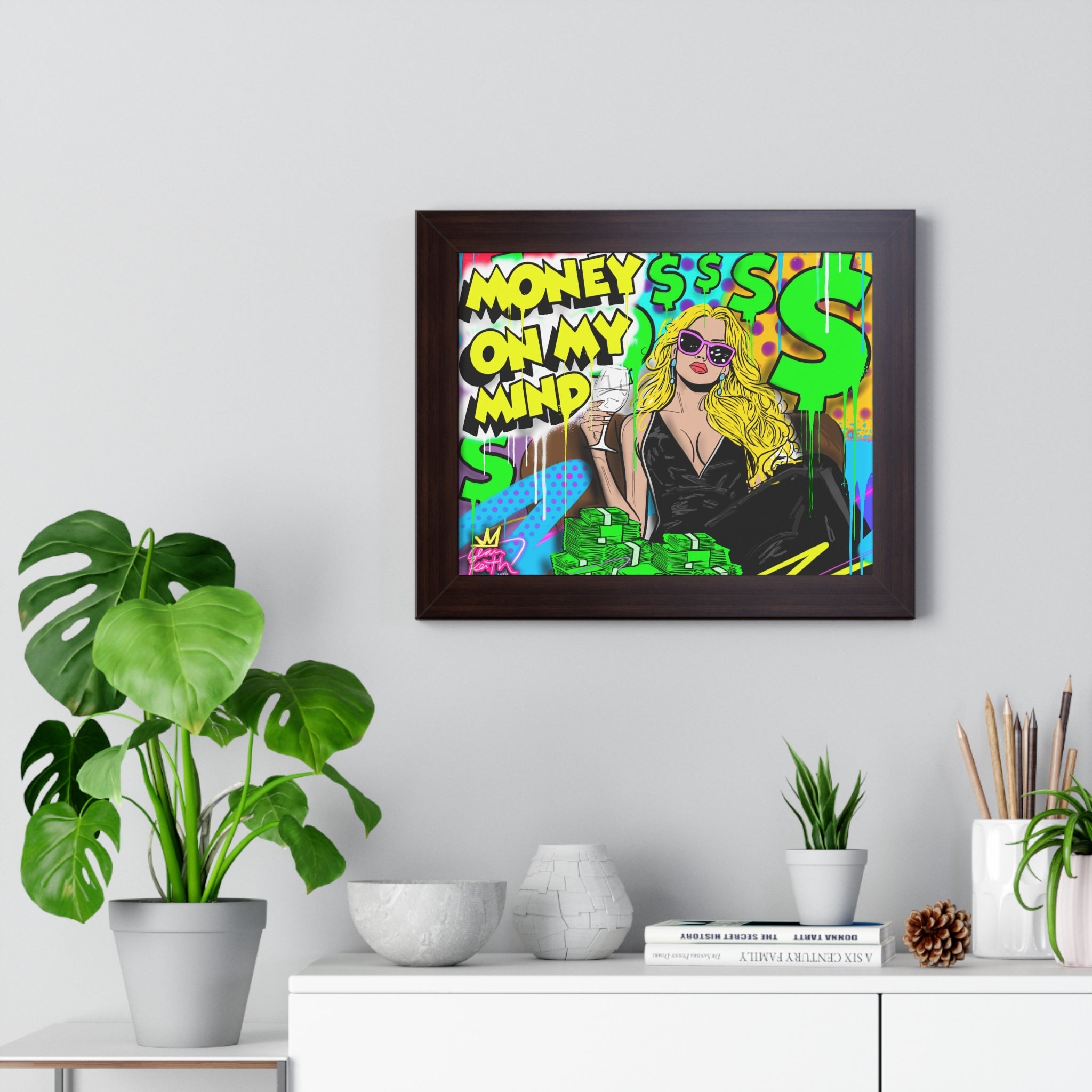 Money on My Mind Framed Poster - Sean Keith Art