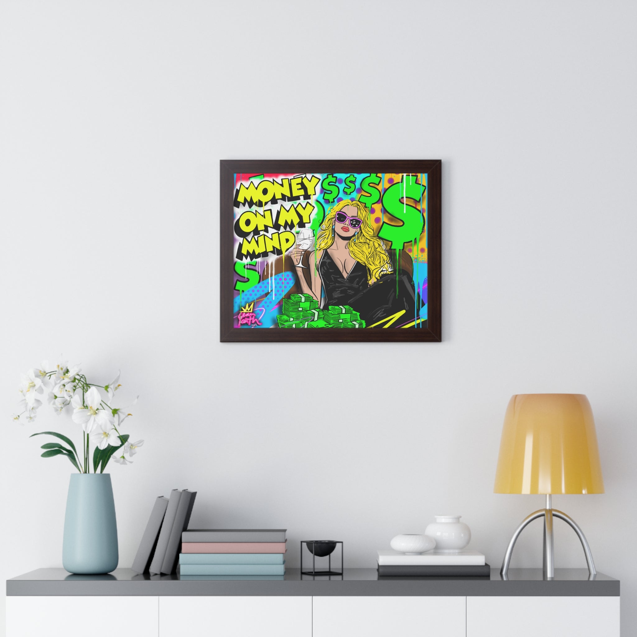 Money on My Mind Framed Poster - Sean Keith Art
