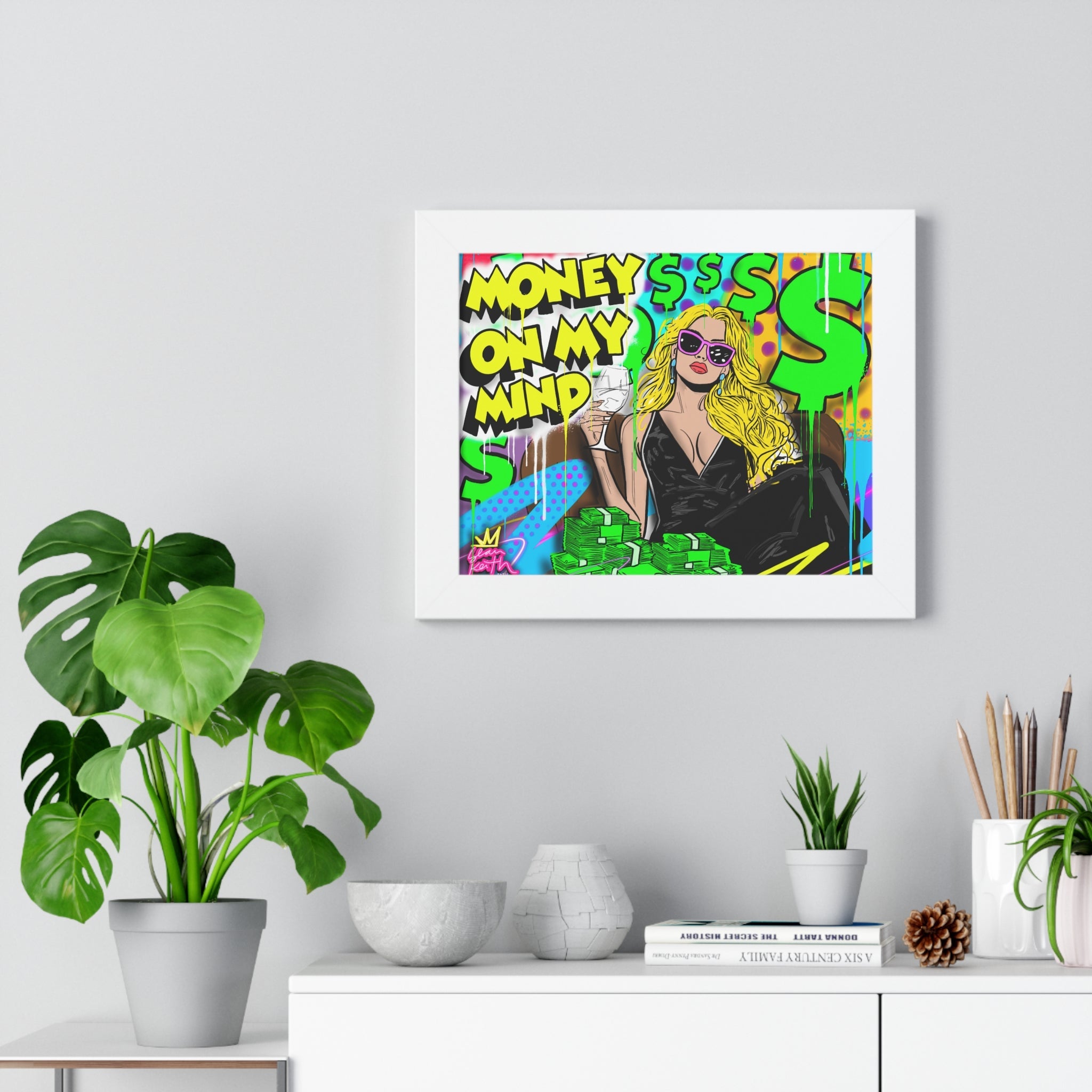 Money on My Mind Framed Poster - Sean Keith Art