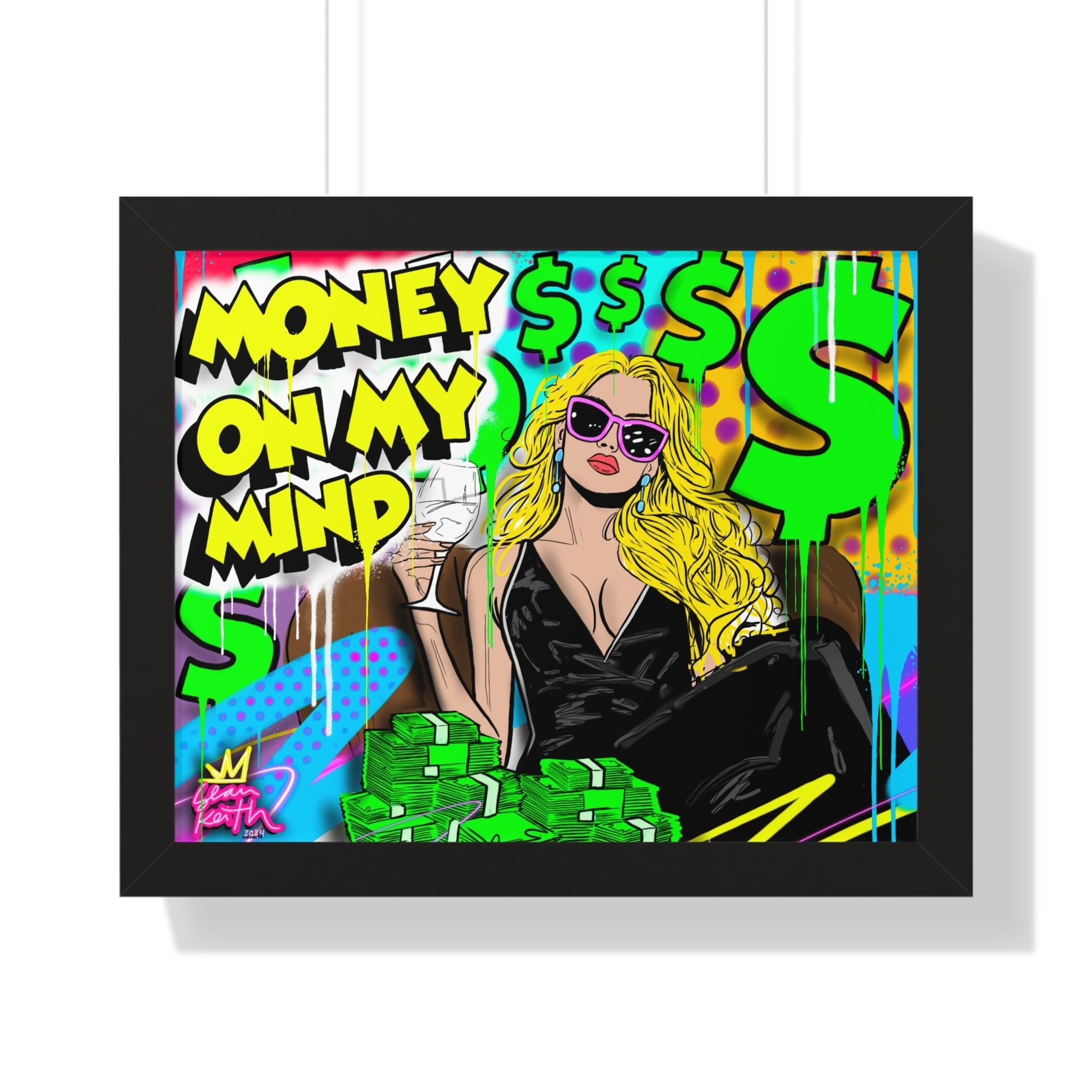 Money on My Mind Framed Poster - Sean Keith Art