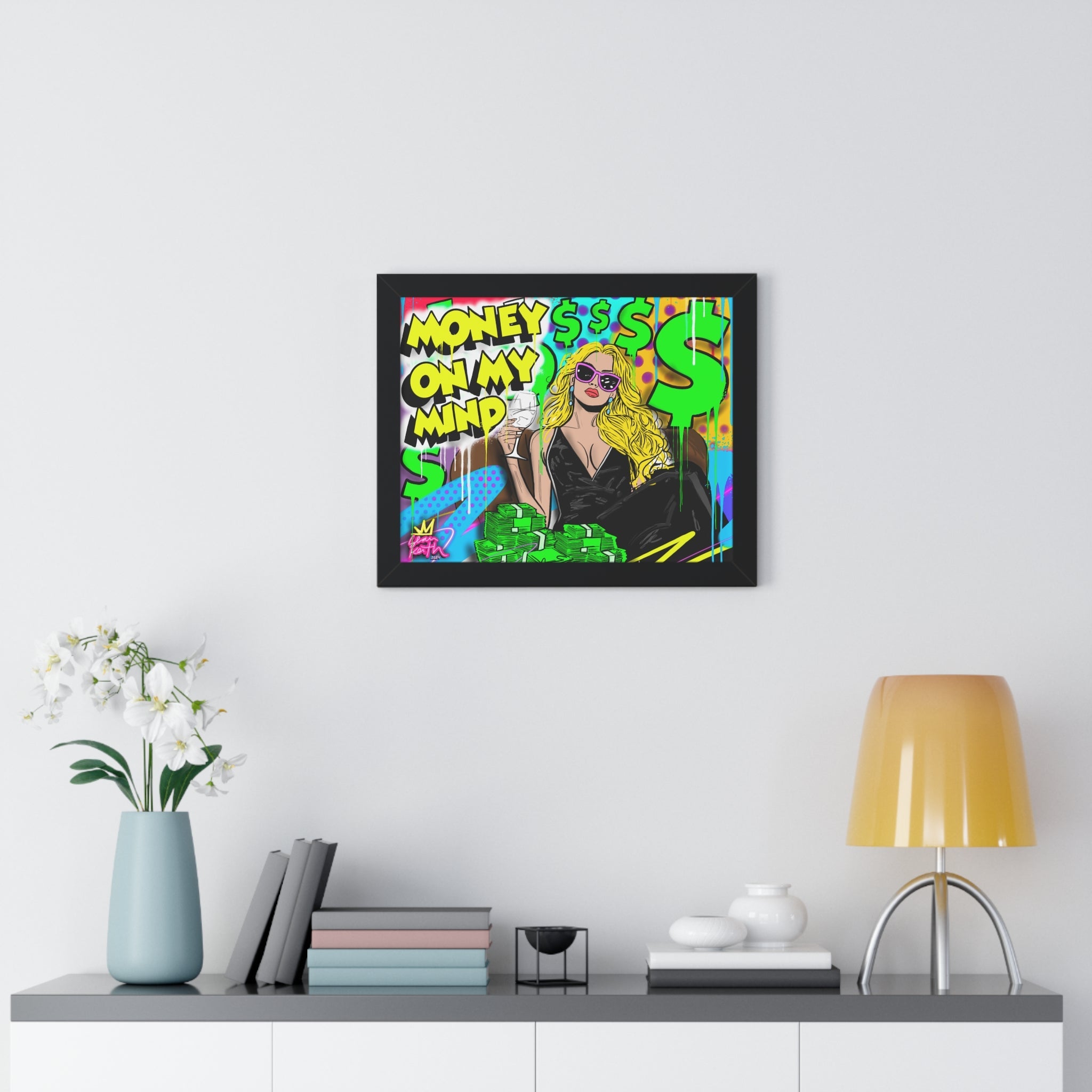 Money on My Mind Framed Poster - Sean Keith Art