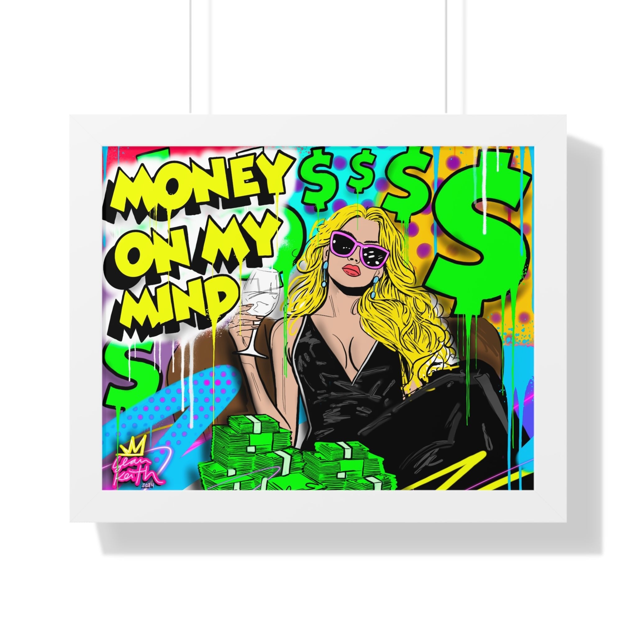 Money on My Mind Framed Poster - Sean Keith Art