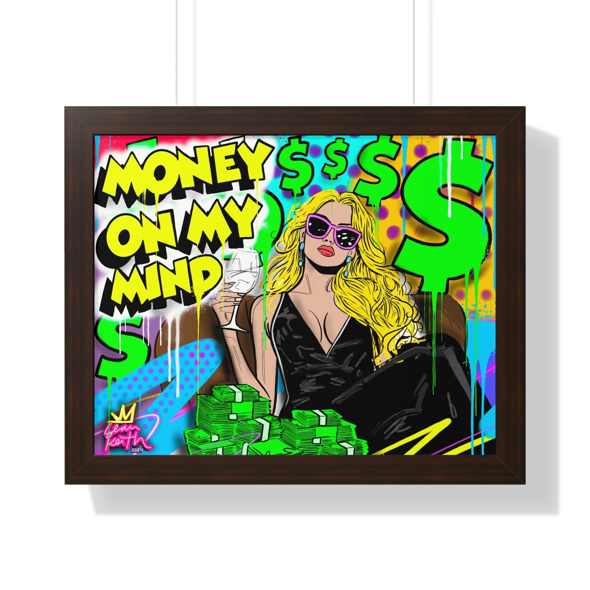 Money on My Mind Framed Poster - Sean Keith Art