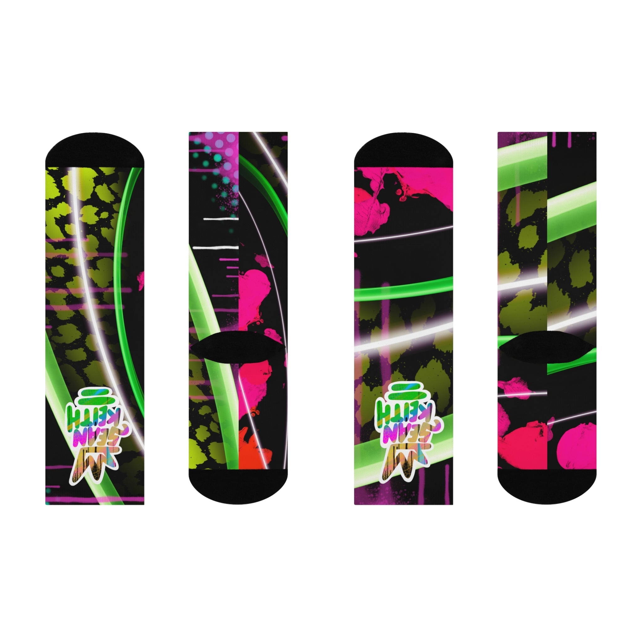 Cushioned Crew Socks - Sean Keith Art