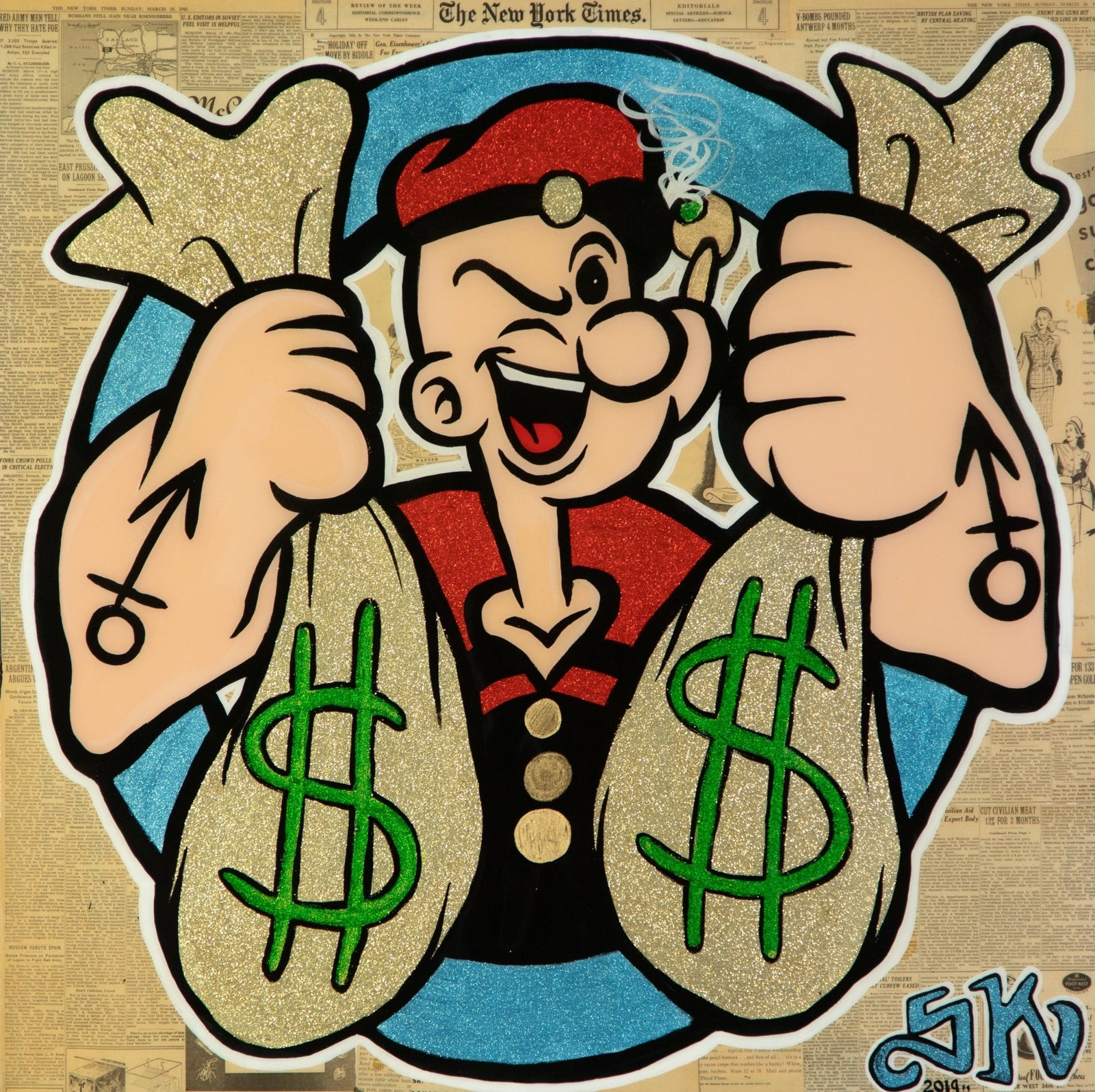 Popeye the Boss NY Times Edition - Sean Keith Art