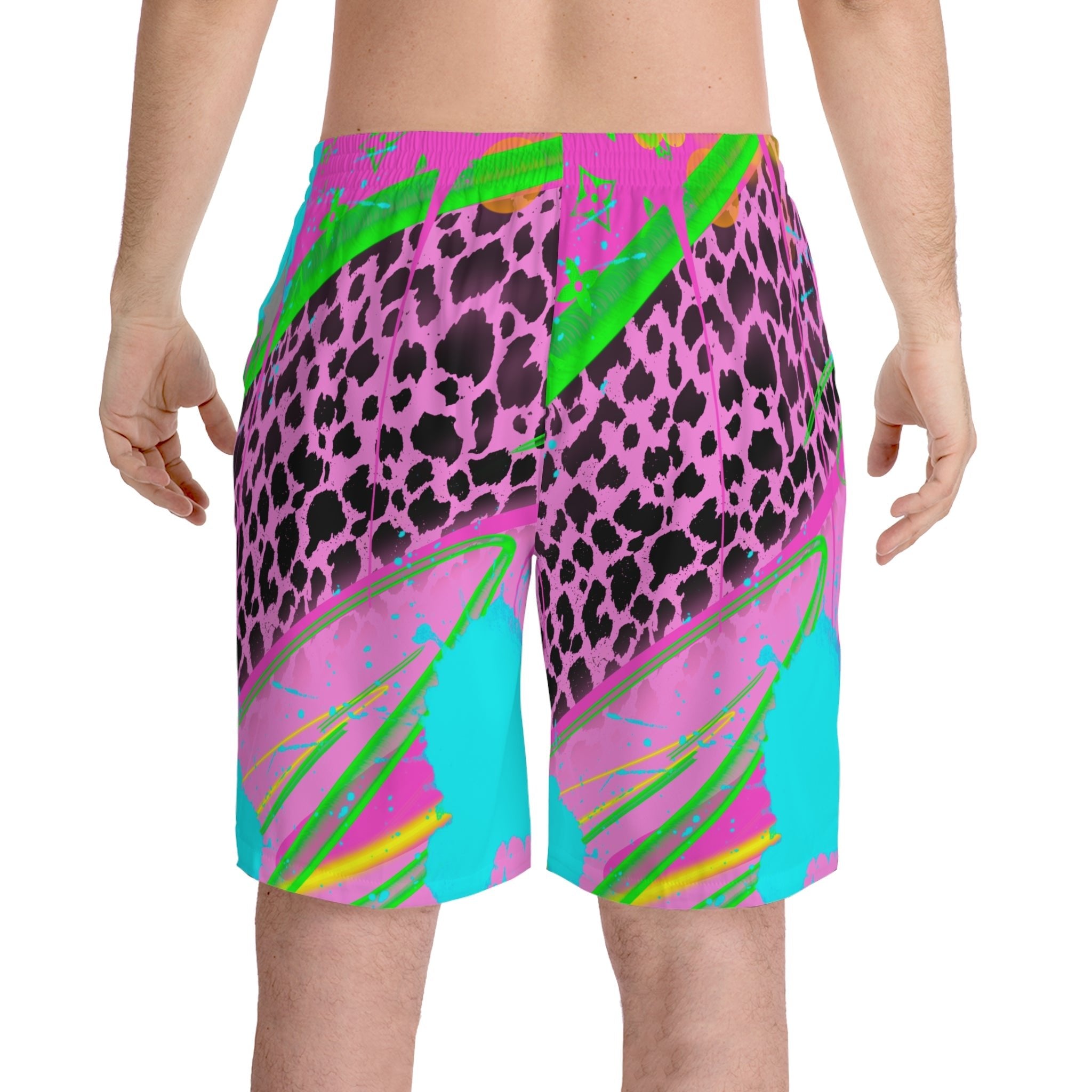 Men's Elastic Beach Shorts (AOP)