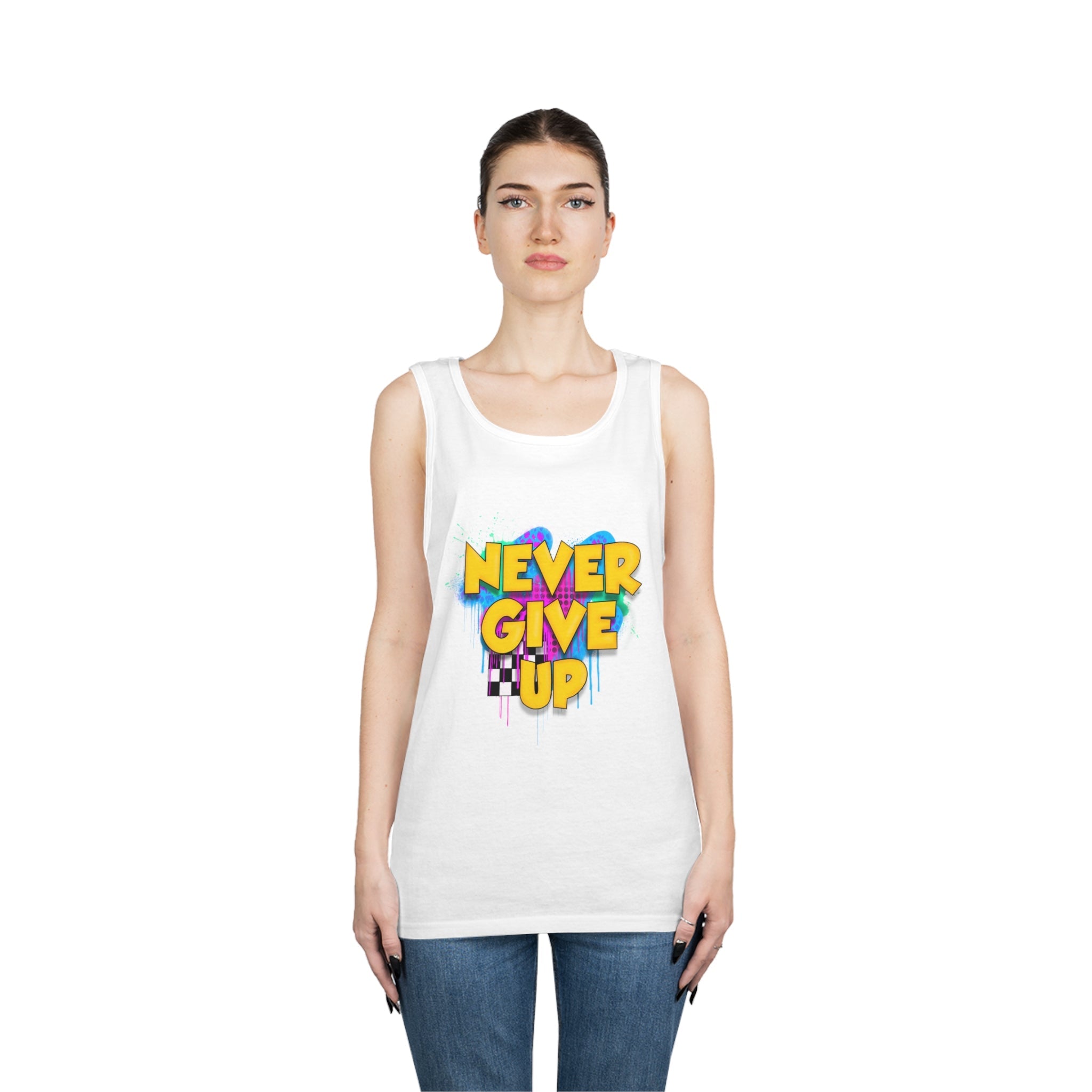 NEVER GIVE UP  Tank Top