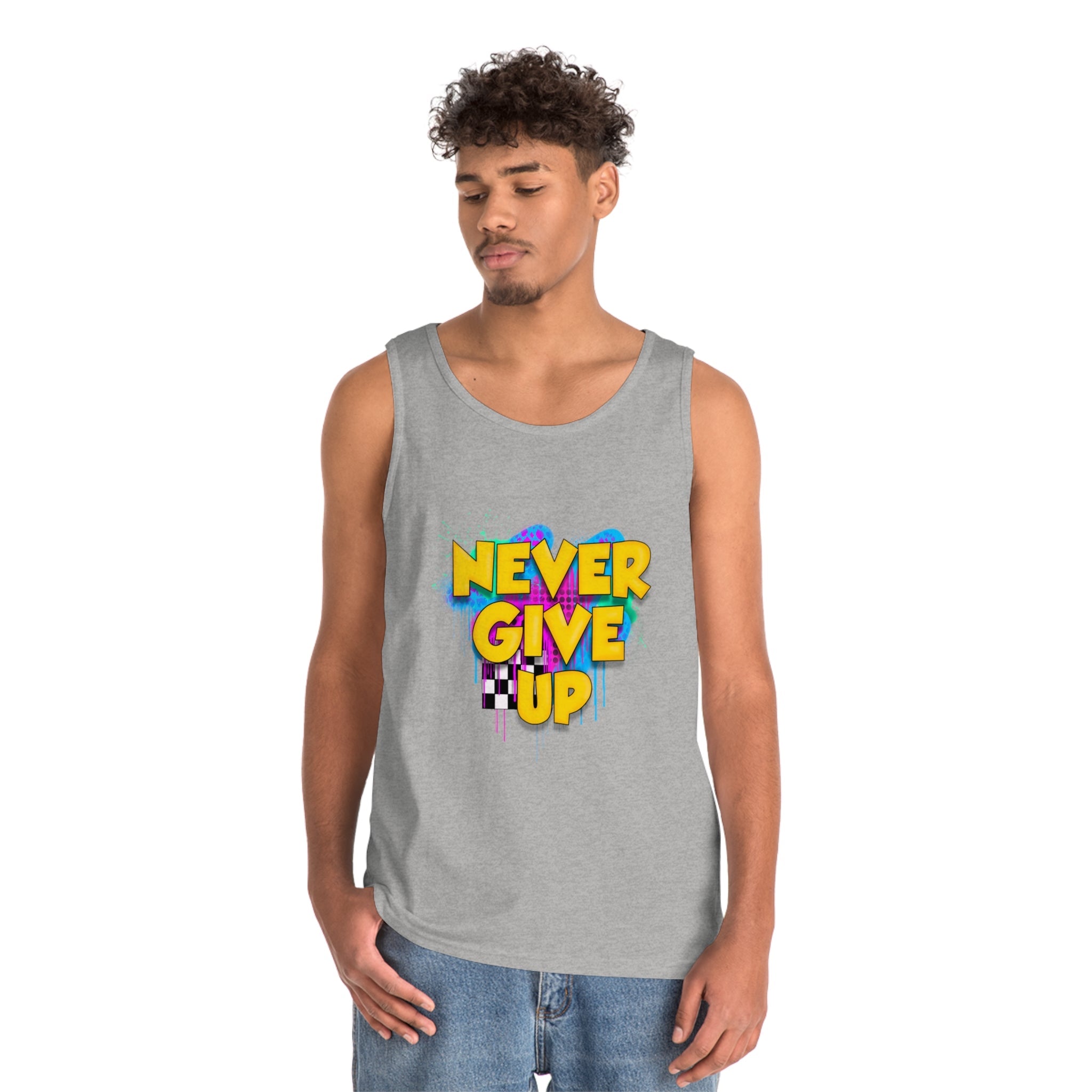 NEVER GIVE UP Tank Top - Sean Keith Art