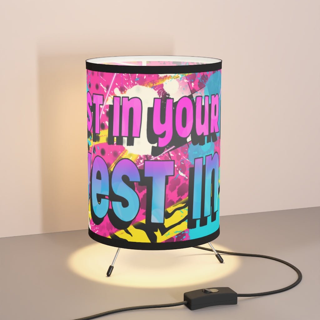 Tripod Lamp with High-Res Printed Sean Keith Design - Sean Keith Art